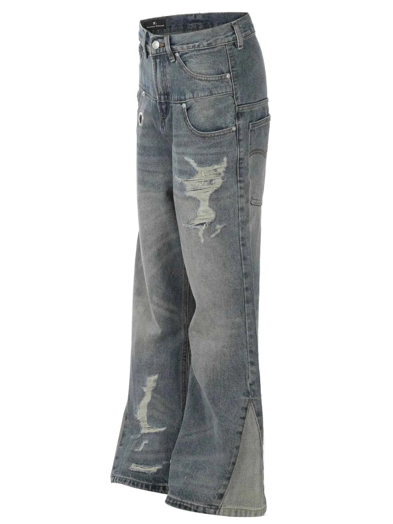 Distressed Doubled Jeans