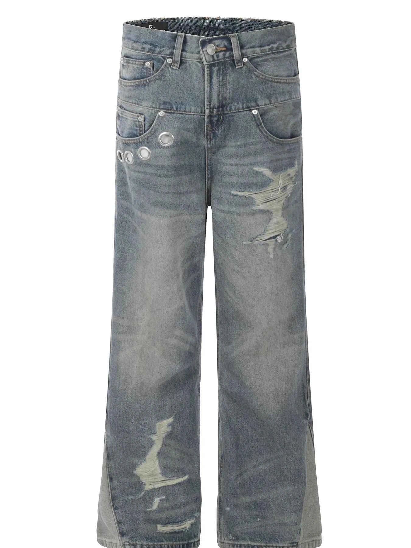 Distressed Doubled Jeans