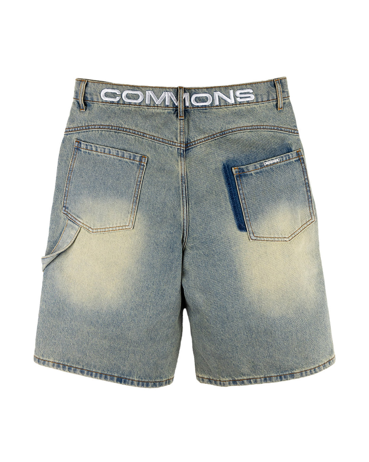 Commons Star Washed Denim Short Old Gold