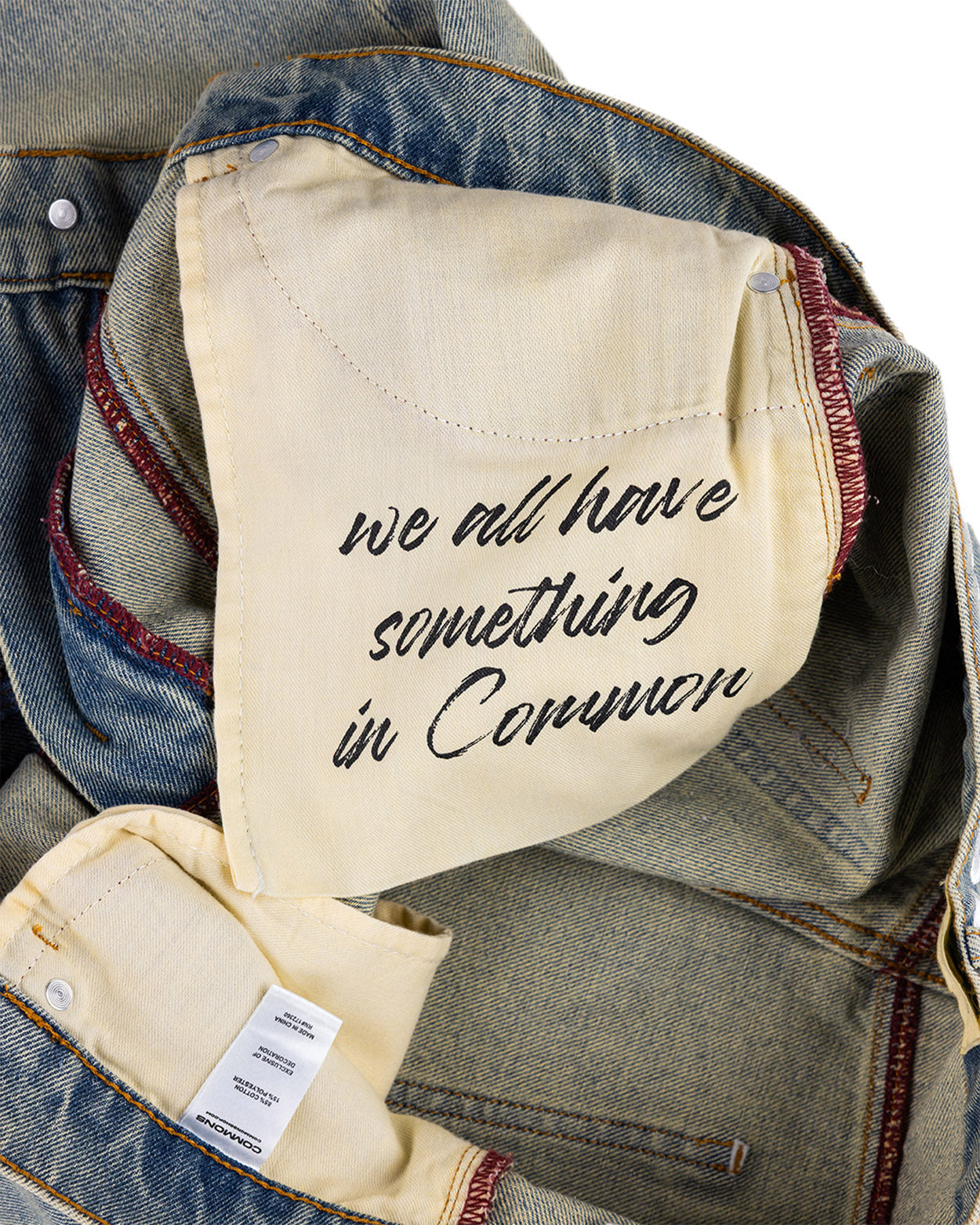 Commons Star Washed Denim Short Old Gold