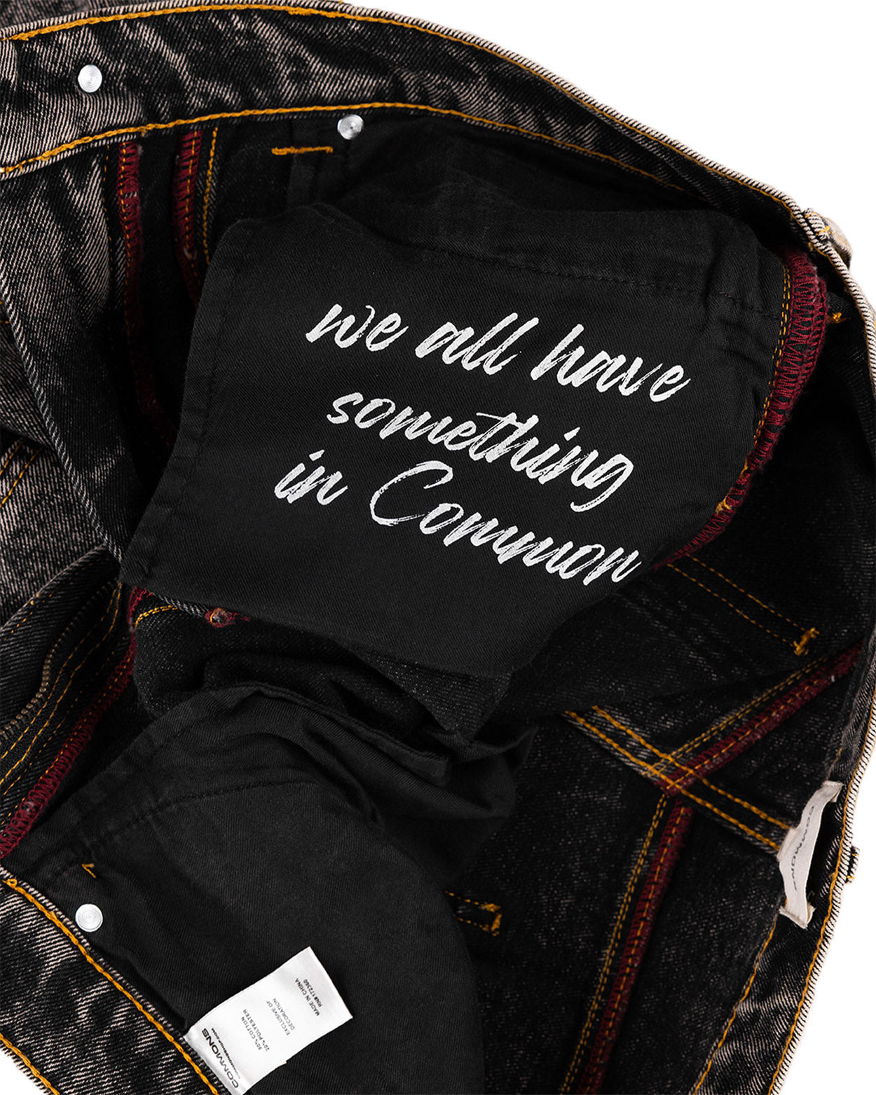 Commons Star Washed Denim Short Charcoal
